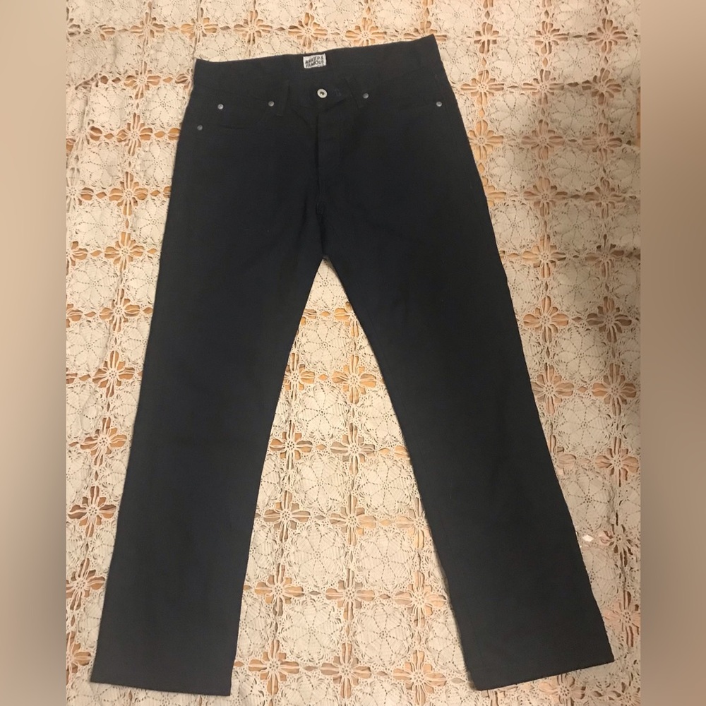 Naked & Famous Denim Straight Leg Jeans in Black Size 10 (See Measurements)